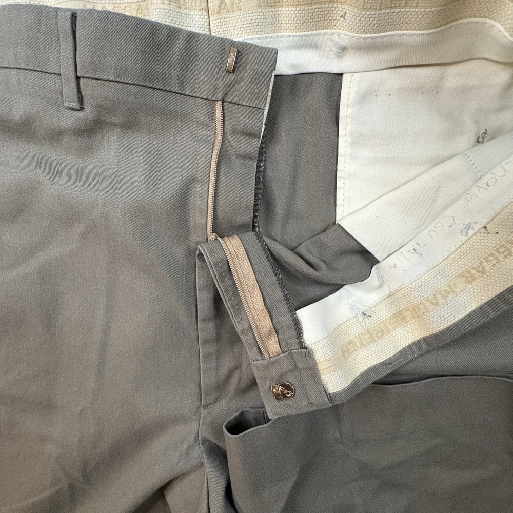 VTG Haggar Men's 41x28.5 Gray Magic Stretch Straight Leg Dress Pants Made in USA - Picture 5 of 13